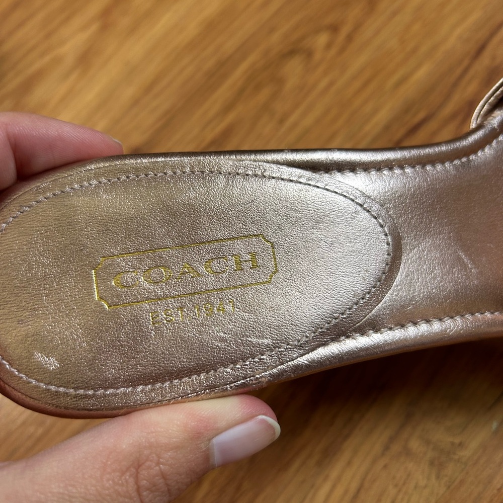Coach Bronze Platform Sandals - Picture 3 of 3